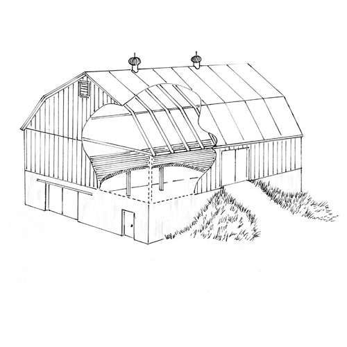 Two storey barns