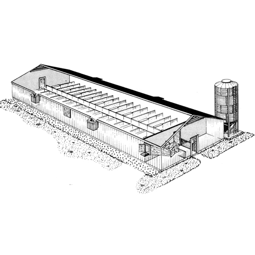 Drawing of Finishing, Dry Sow, and Breeding Swine Facility