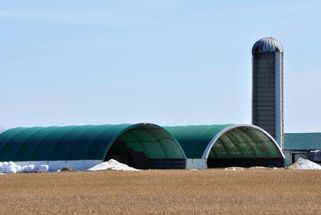 Quonset fabric covered machinery storage structure 